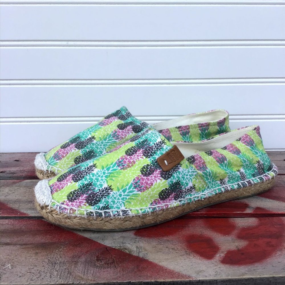 Coolway Espadrille multi Color Pineapple Slip Ons